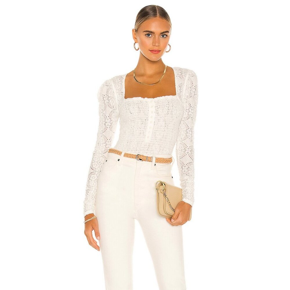 NWT Free People Smocked Top Sz S